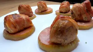 Roast Pork loin Wrapped in Bacon