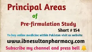 Principal areas of pre-formulation research | Short # 154 #pharmacisttayyebofficial