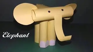 How to make a paper Elephant for kids/DIY Easy Elephant tutorial/Paper crafts/E for Elephant