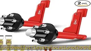 2Pack Shipping Container Wheels 6-Lug Wheels kit|Shipping Container Axles with Ratchet Tie Down-mov