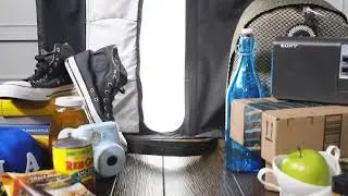Handheld photography with a camera or smartphone amazon photo studio box.