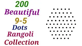 200 beautiful 9 pulli kolam with dots/beautiful rangoli/simple rangoli/easy rangoli/muggulu/rangoli