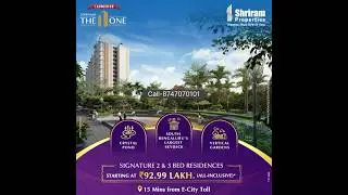 Shriram Codename One in Chandapura | ☎️8747070101 | Propertykart #bangalorerealestate #flatsforsale