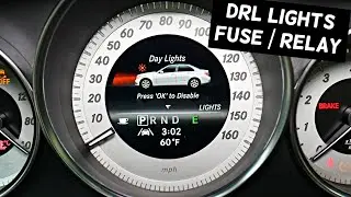 MERCEDES W204 DRL Daytame Running Lights Fuse Relay Location Replacement C250 C300 C180 C200 C220 C2