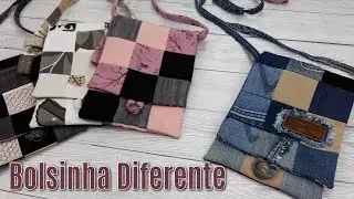 DIY: Bolsinha Estilosa com Jeans e Bordado Sashiko