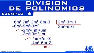 División de polinomios | Ejemplo 6 | Cociente mixto