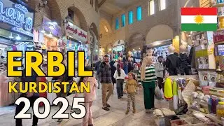 Erbil 🇮🇶 Kurdistan Walking Tour 4K – Real City Life 2025
