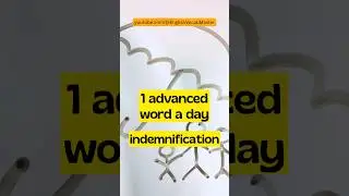 INDEMNIFICATION - 1 ADVANCED WORD A DAY #advancedvocabulary #learnenglish