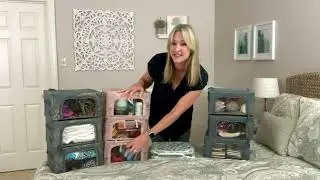 Periea Set of 3 Compact Collapsible Storage Boxes on QVC