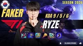 T1 Faker RYZE vs OTP YASUO Mid - Patch 26.1 KR Ranked | lolrec