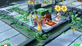 Super Mario Party Partner Party #697 Domino Ruins Treasure Hunt Luigi & Yoshi vs Peach & Daisy
