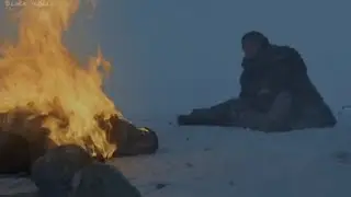 Game Of Thrones - Ghost (Direwolf ) saves Sam from white walker