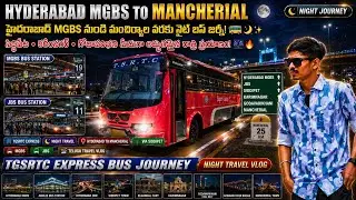 HYDERABAD to MANCHERIAL BUS JOURNEY by TSRTC SUPER LUXURY | TELANGANA SERIES |