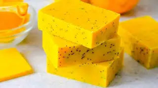 Самый простой рецепт мыла с апельсиновым маком для начинающих / Холодное мыло с апельсиновым маком