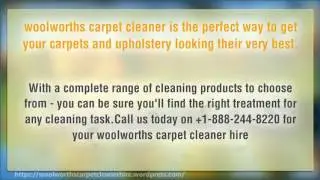 woolworths carpet cleaner hire