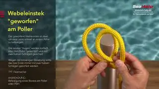 Webeleinstek geworfen am Poller