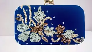 How To Make fashionable embroidery clutch For Woman||Make fashionable embroidery clutch In 4 Minutes
