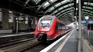 🇩🇪 DB 442 636 i 442 319 z Regional-Express 7 (3714) wyjeżdżają ze st. Berlin Ostbahnhof 27.07.2020