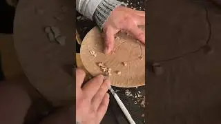 technique for scraping wood using a small chisel