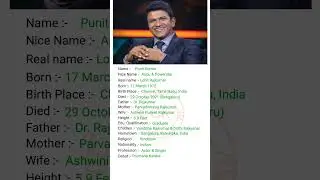 Famous Actor Punit Kumar Biography #viral#shorts #short