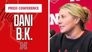 Nebraska volleyball coach Dani Busboom Kelly meets with the media on Tuesday I GBR