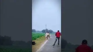 Skating masti 🤪😱 #skater #Wasimskating #skating #girlreaction #girls #funny #road #masti #india