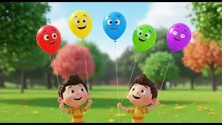 Five Little Toy Balloons Float Float Float | Nursery Rhymes for Kids & Baby Songs