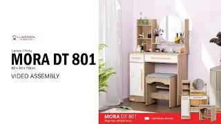 PERAKITAN LUNARSOL MORA DT 801 | Meja Rias Cermin LED