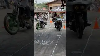 Slow Speed Race at Iron Horse Saloon! Could You Do It? #reels #sturgis #saloon #harleydavidson #bike