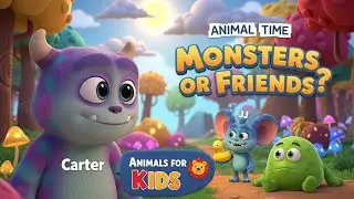 Monsters or Friends? JJ & Boba&rsquo;s Courageous Night Adventure | Animal Time Kids Story