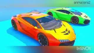 Long Slide Game With GTA V Superhero Boats  Cars Planes Bikes Stunt Challenge