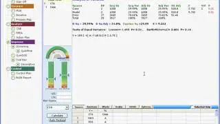 QuikSigma Data Mining (ANOVA, Regression) Part 3