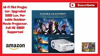 Wi-Fi Mini Projector, Upgraded 5000 Lux, Portable Outdoor Movie Projector, Full HD 1080P Supported