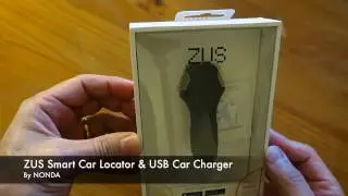 Nonda ZUS Smart Car Locator & USB Car Charger, 24W 4.8A, 2 Ports - Black