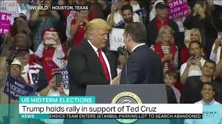 Trump stumps for Senator Cruz at midterm election rally