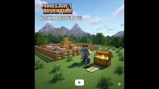 Minecraft  Pig farm & Finding treasure