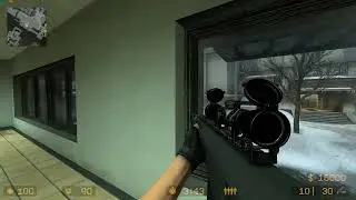 Clearing Hallways with Barrett 50 CAL  |  CS Source Mod Gameplay (AWP)