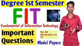 Degree 1st year 1st semester #FIT fundamental of information technology important Questions #OU #PU