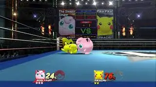 Jigglypuff vs Pikachu in Boxing Arena | Super Smash Bros