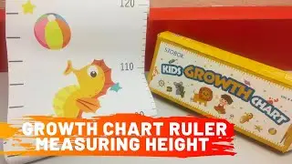Growth Chart Ruler 200 cm Measuring Kids Height Wall Decor Kids Canvas Hanging Measurement Cartoon