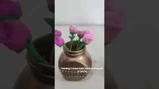 small pot #art #viralart #craft #supporthandmade #painting #diy #jugad #bestoutofwaste #songs