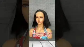 Ghair Bob 5x5 Transparent Lace Wigs Straighht Style 180% Density Human Hair Wigs