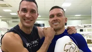 USYK SPARRING WLADIMIR KLITSCHKO PREPARING FOR HEAVYWEIGHT DEBUT AGAINST CARLOS TAKAM!!