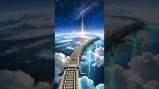A Train That Travels the Sky 🌌🚆  Anime Fantasy Aesthetic
