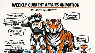 Weekly Current Affairs (19-24 Jan 2026)  |  ASC Arjun Robot, C295 Aircraft & Kaziranga Corridor