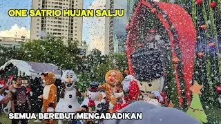  Hujan Salju di One Satrio Mega Kuningan Semua Berebut Bermain Karena Ini Momen Yang Langka