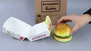 Custom Eco-friendly Restaurant Takeaway Burger Fast Food Paper Packaging Fried Chicken Box and Bag