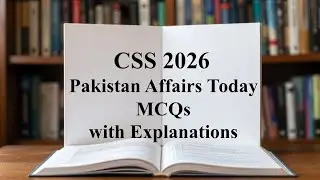 CSS Pakistan Affairs 2026 MCQs with Answers and Explanations | Today Paper Solved