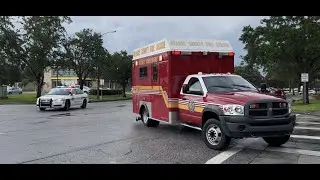 OCFRD Units Responding to Second Alarm Apartment Fire in Hunter's Creek - Dash Cam + Scene Footage