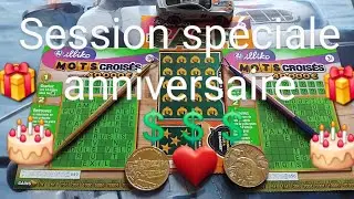 Grattage FDJ session anniversaire avec Cash et mots crois&eacute;s💲🎂🎂🎂